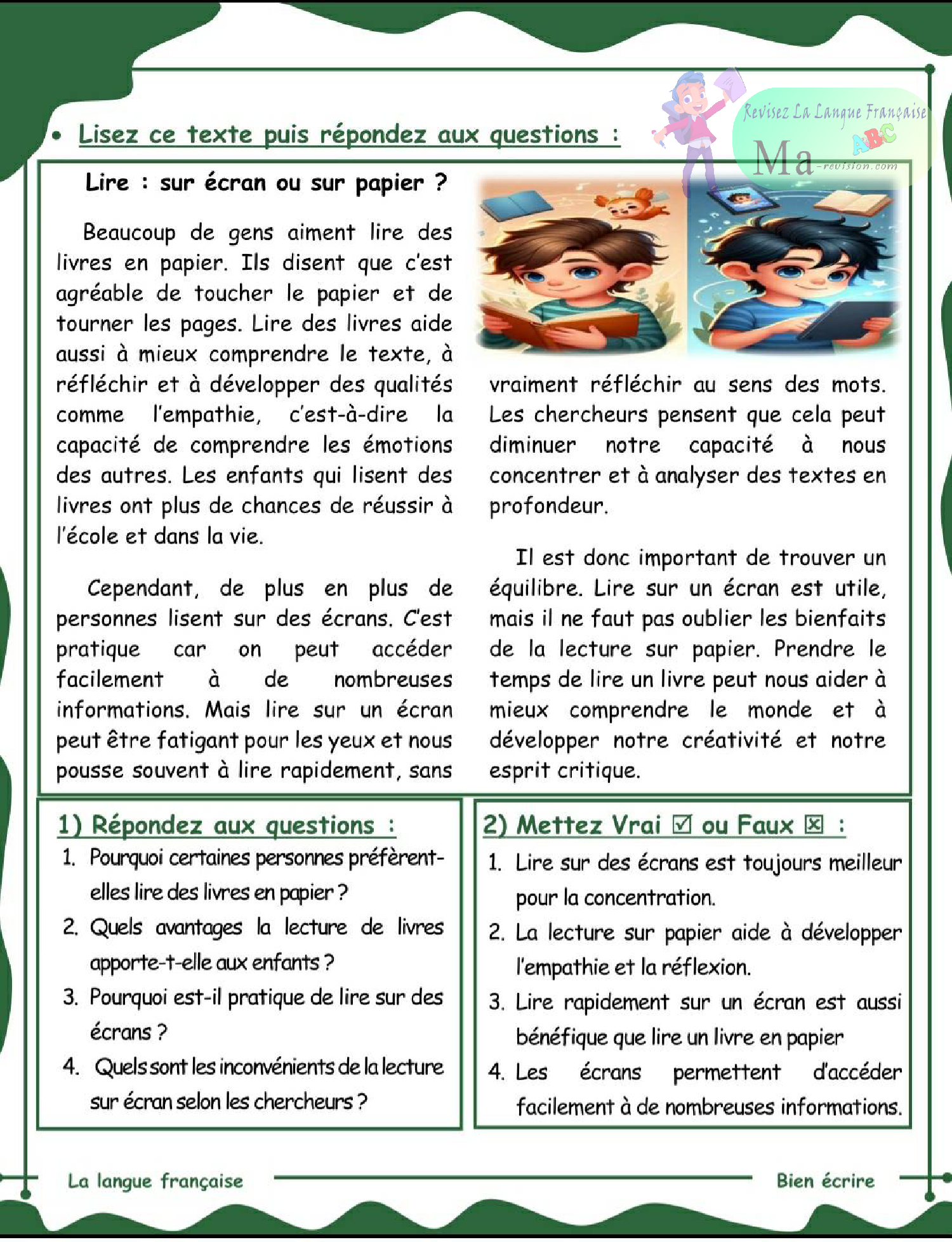 lire-et-repondre-texte-sur-ecran-ou-sur-papier
