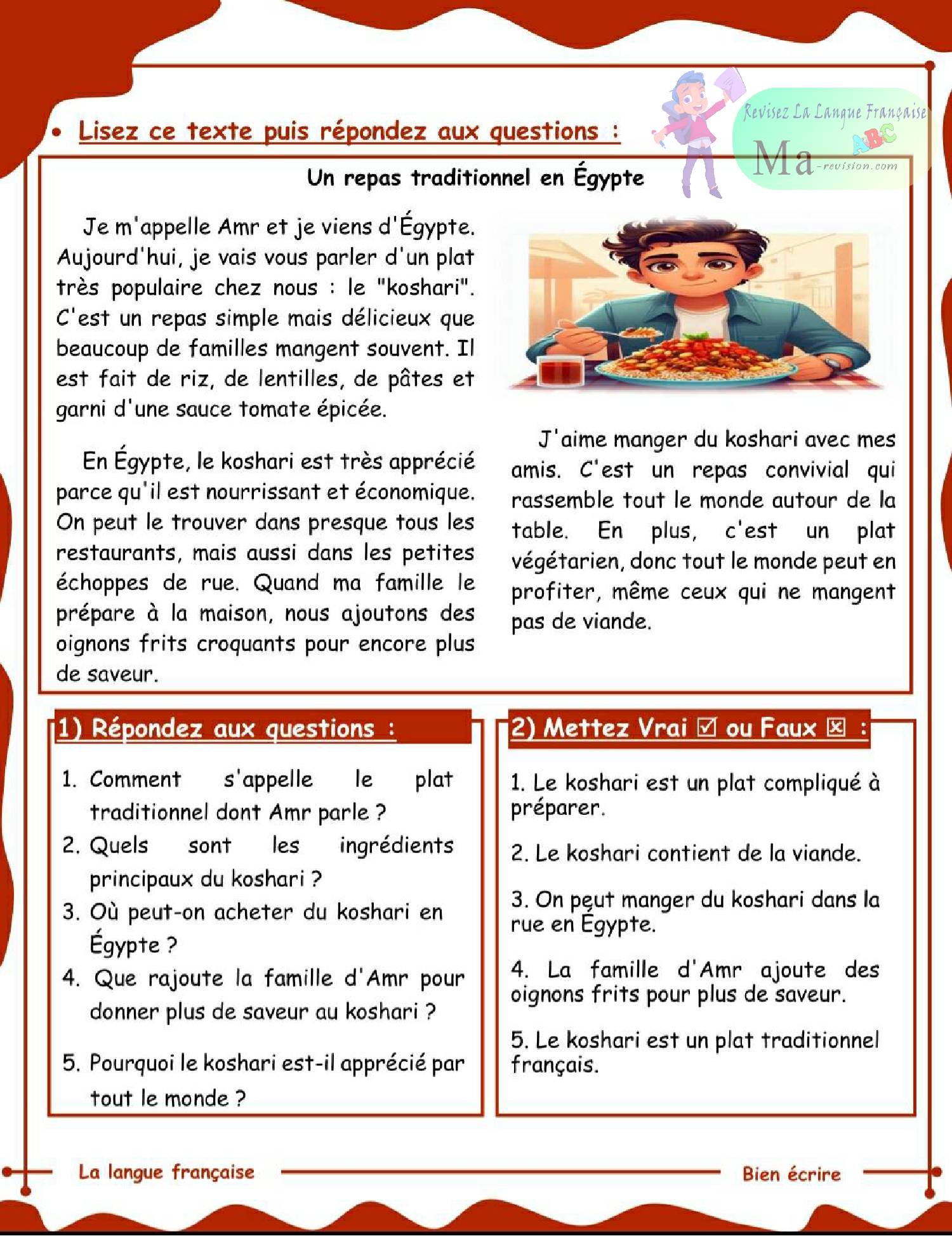 lire-et-repondre-texte-u-repas-traditionnel-en-egypte