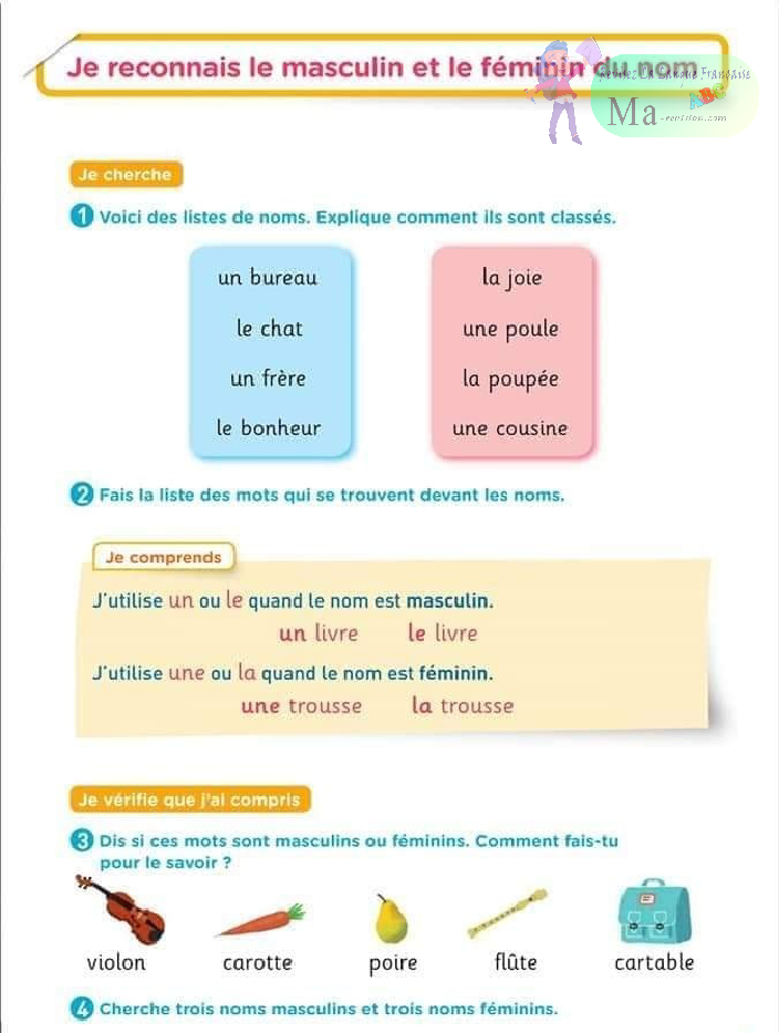 exercice-je-reconnais-le-masculin-et-le-feminin-du-nom