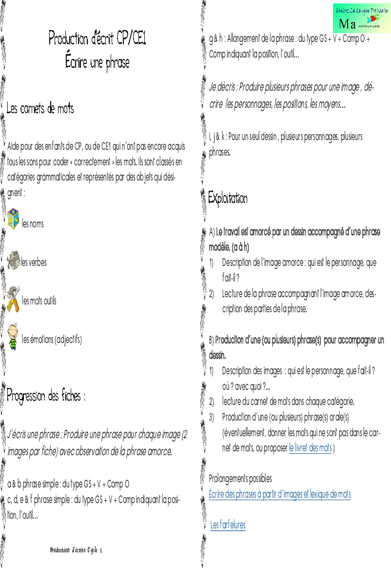 écrire-des-phrases-