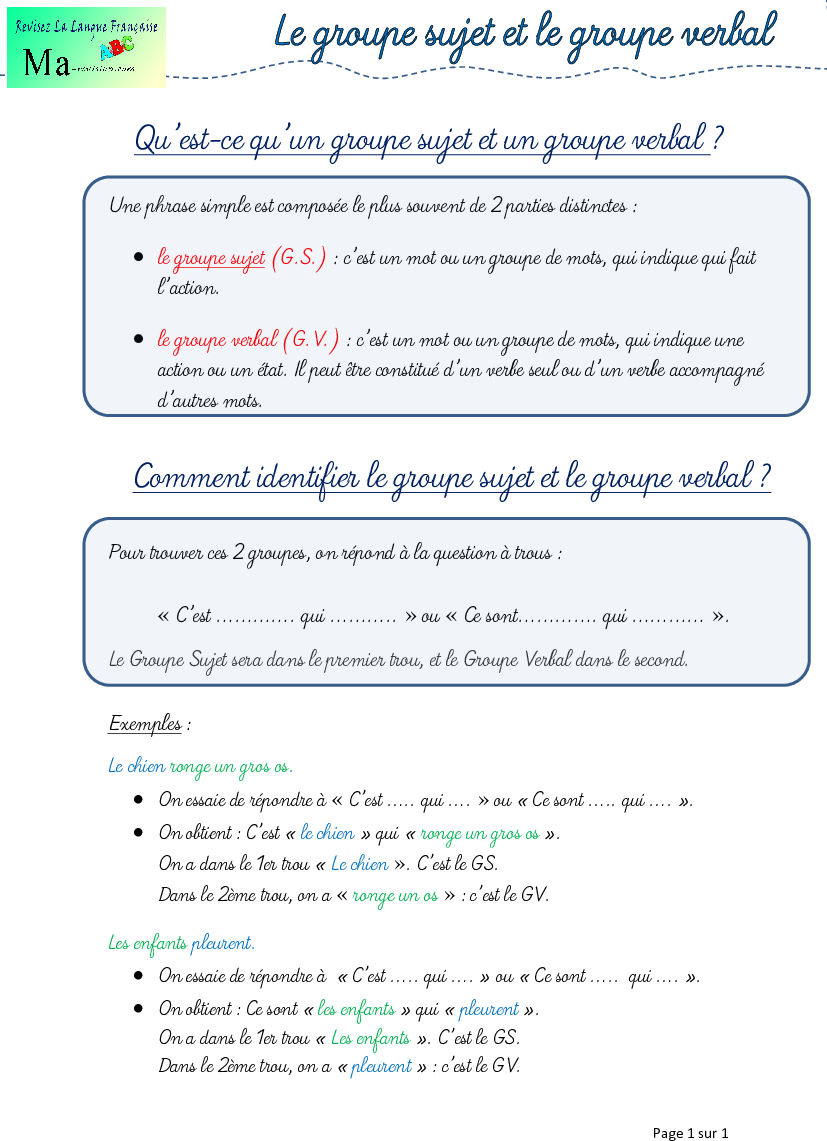 5-Lecon-Groupe-sujet-Groupe-verbal