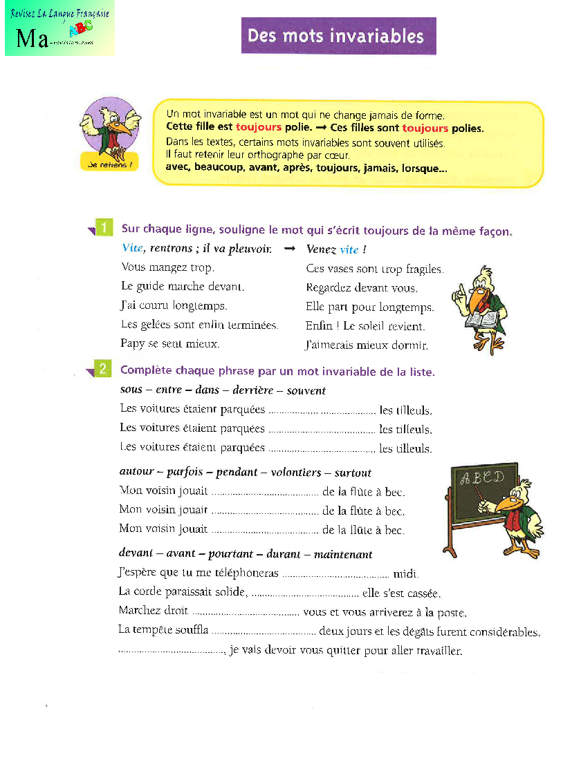 des-mots-invariables