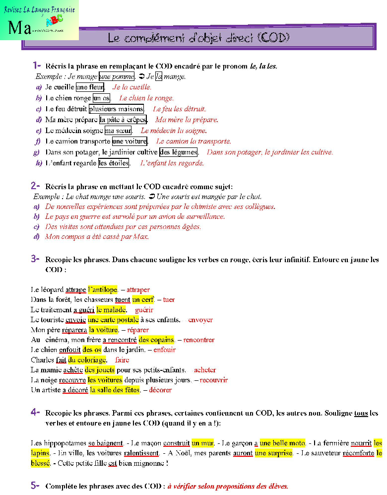 le-complement-d-objet